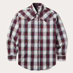 Men Classic Cut | Stetson Wine Plaid Shirt Wine