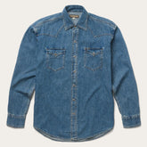 Men Denim Shirts | Stetson Classic Denim Shirt Blue