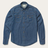 Men Denim Shirts | Stetson Modern Denim Western Shirt Blue