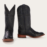 Men Exotics | Stetson Black Falls Alligator Cowboy Boot Black