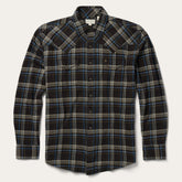Men Flannel Shirts | Stetson Brown Plaid Flannel Western Shirt Brown
