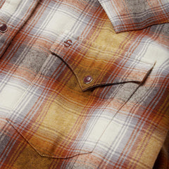 Men Flannel Shirts | Stetson Rust Plaid Flannel Western Shirt Brown
