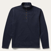 Men Sweaters & Hoodies | Stetson Button-Front Blue Pullover Knit Sweater Blue