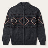 Men Sweaters & Hoodies | Stetson Horizontal Aztec Cardigan Grey