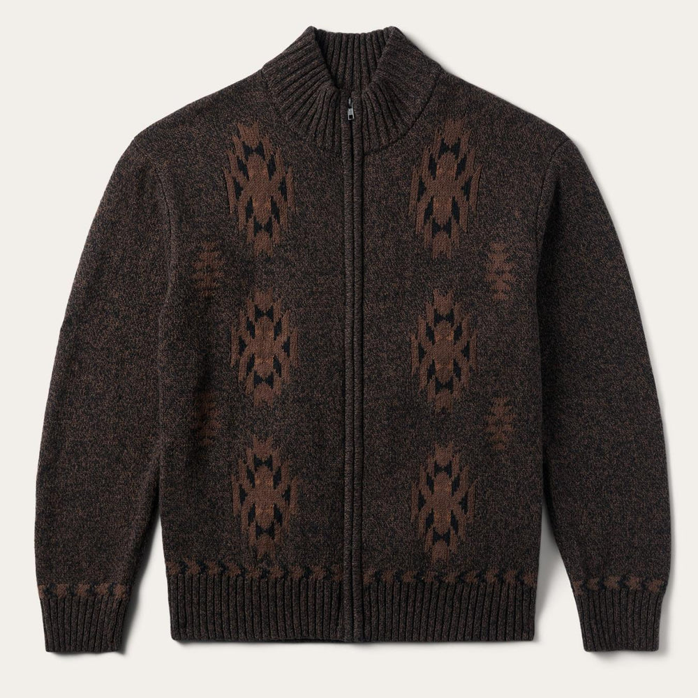 Men Sweaters & Hoodies | Stetson Vertical Aztec Cardigan Brown