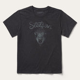 Men Tees | Stetson Bison Spirit Graphic Tee Black