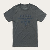 Men Tees | Stetson Longhorn Graphic Tee Grey