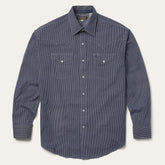 Men Western Shirts | Stetson Diamond Geo Western Shirt Blue