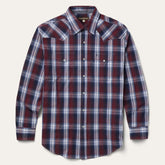 Men Western Shirts | Stetson Good Luck Plaid Western Shirt Wine