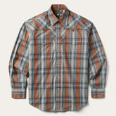 Men Western Shirts | Stetson Rustic Plaid Western Shirt Brown