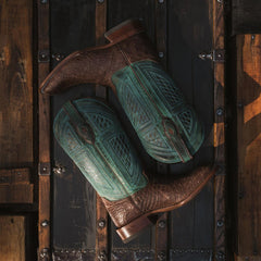 Men Western | Stetson Big Horn Tobacco Alligator Cowboy Boot Brown