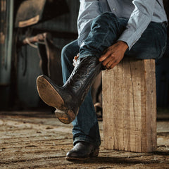 Men Western | Stetson Carlisle Western Boots Distressed Brown