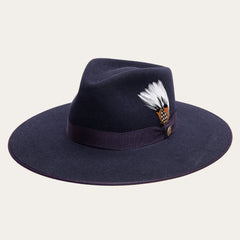Men/Women Fedora | Stetson Midtown Wide Flat Brim Hat Navy