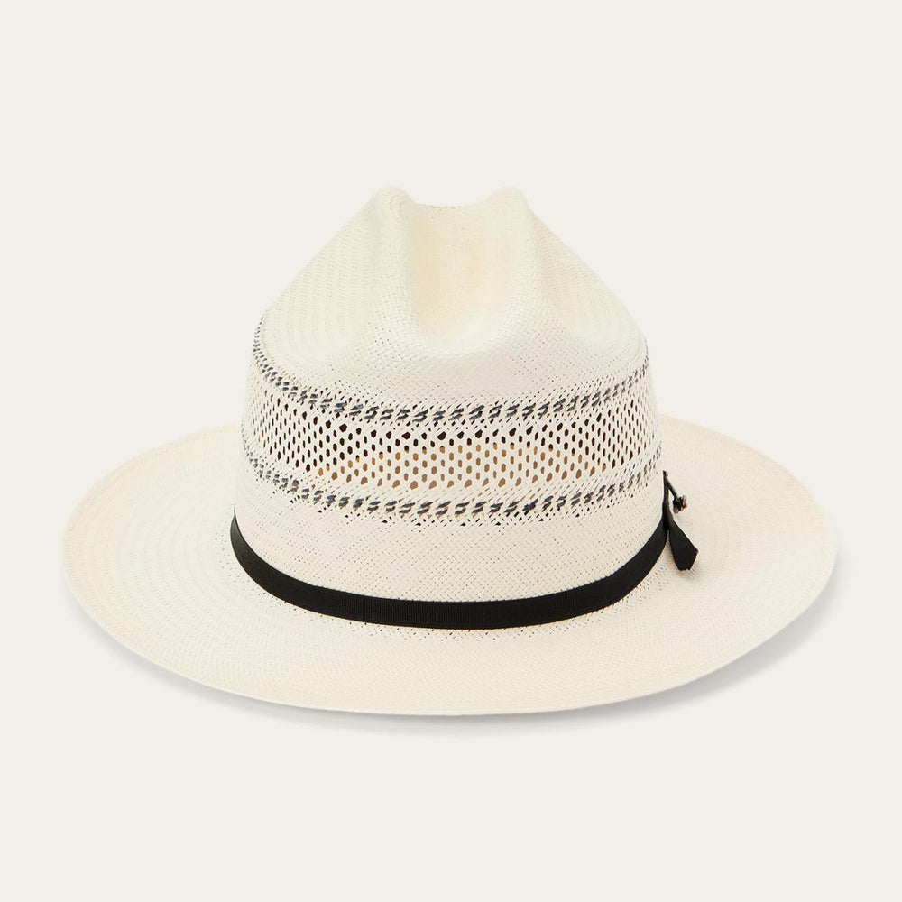 Men/Women Fedora | Stetson Open Road Straw Hat Natural/black