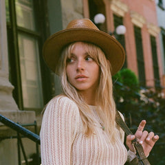 Men/Women Fedora | Stetson Open Road Vented Straw Cowboy Hat Cognac