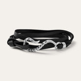 Men/Women Jewelry | Stetson Hook Leather Bracelet Black Leather