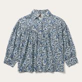 Women Blouses | Stetson Indigo Tapestry Print Blouse Blue