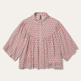 Women Blouses | Stetson Short-Sleeved Cottage Floral Blouse Red