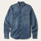 Women Denim Shirts | Stetson Boyfriend Fit Denim Shirt Blue