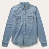 Women Denim Shirts | Stetson Loose Fit Denim Shirt Blue