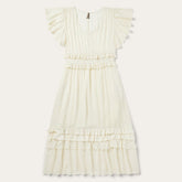 Women Midi | Stetson Cream Herringbone Dress White