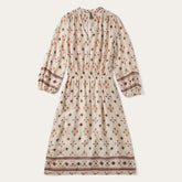 Women Midi | Stetson Gaucho Herringbone Dress White