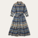 Women Midi | Stetson Indigo Serape Print Dress Blue