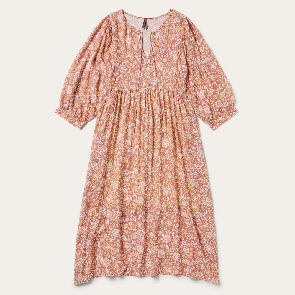 Women Midi | Stetson Sunset Floral Print Rayon Dress Pink