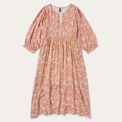 Women Midi | Stetson Sunset Floral Print Rayon Dress Pink