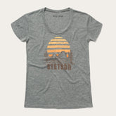 Women Tees | Stetson Sunset Graphic Tee Grey