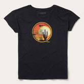 Women Tees | Stetson Sunset Saguaro Graphic Tee Black