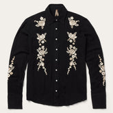 Women Western Shirts | Stetson Embroidered Crepe Western Shirt Black