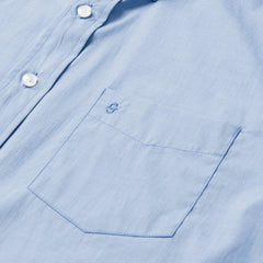 Men Western Shirts | Stetson Blue Solid One-Pocket Snap-Front Shirt Blue