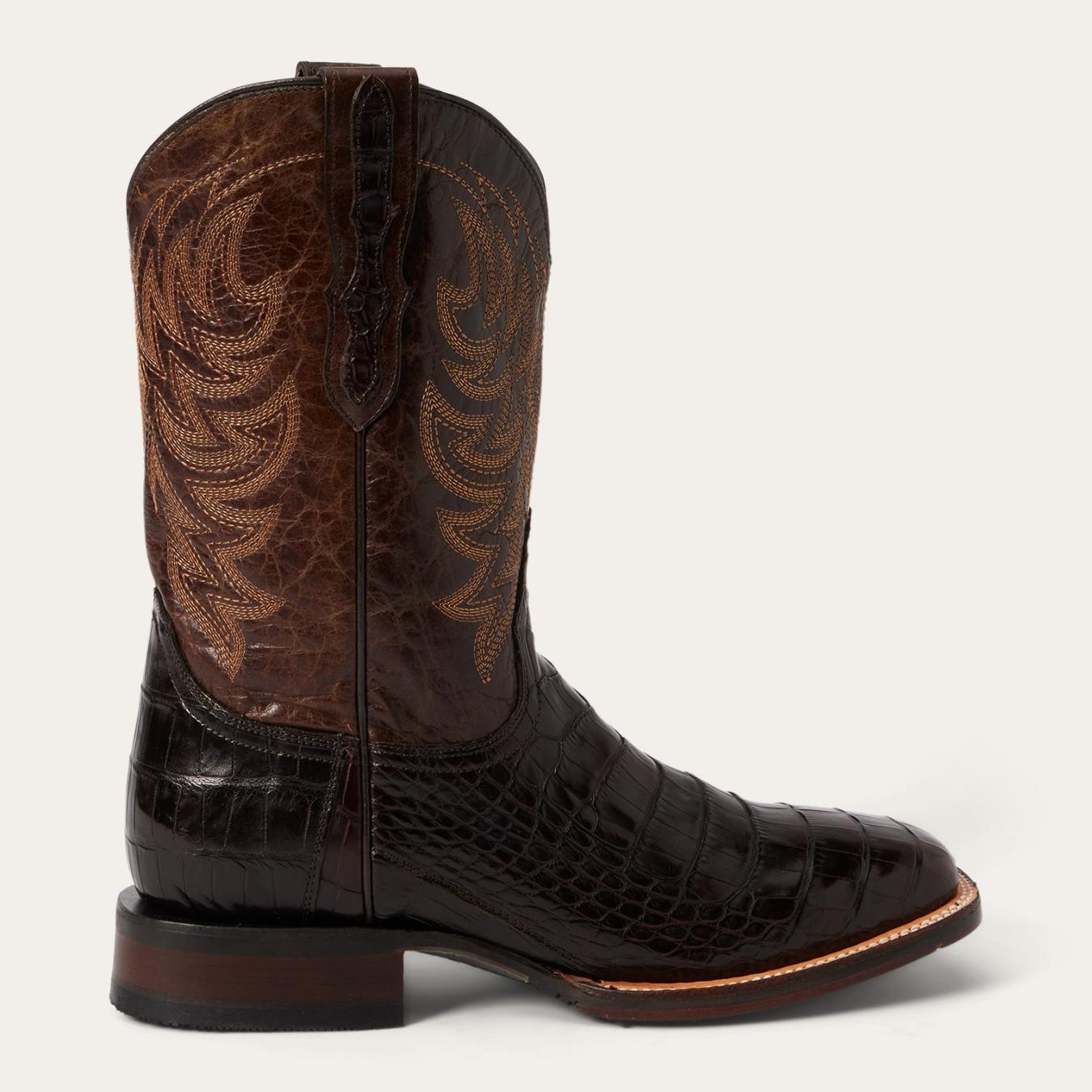 Men Western | Stetson Aces Alligator Boot Brown