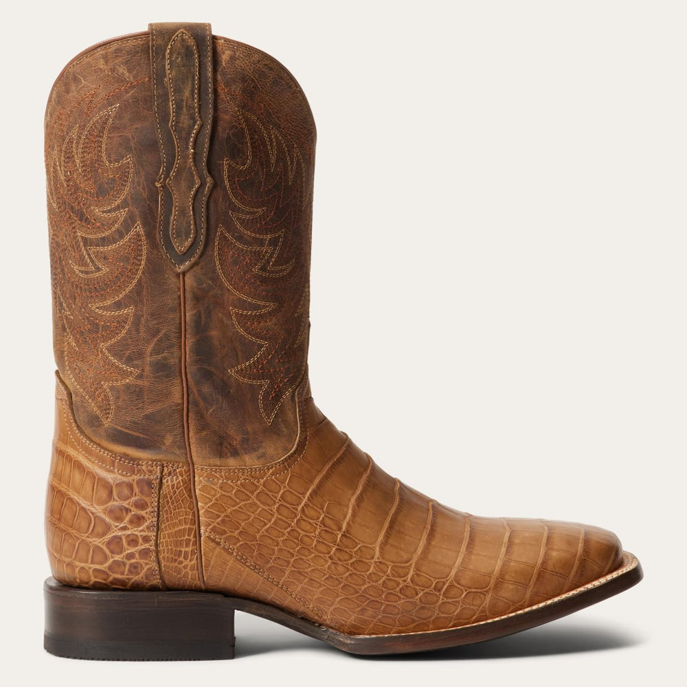 Men Western | Stetson Aces Alligator Boots Brown