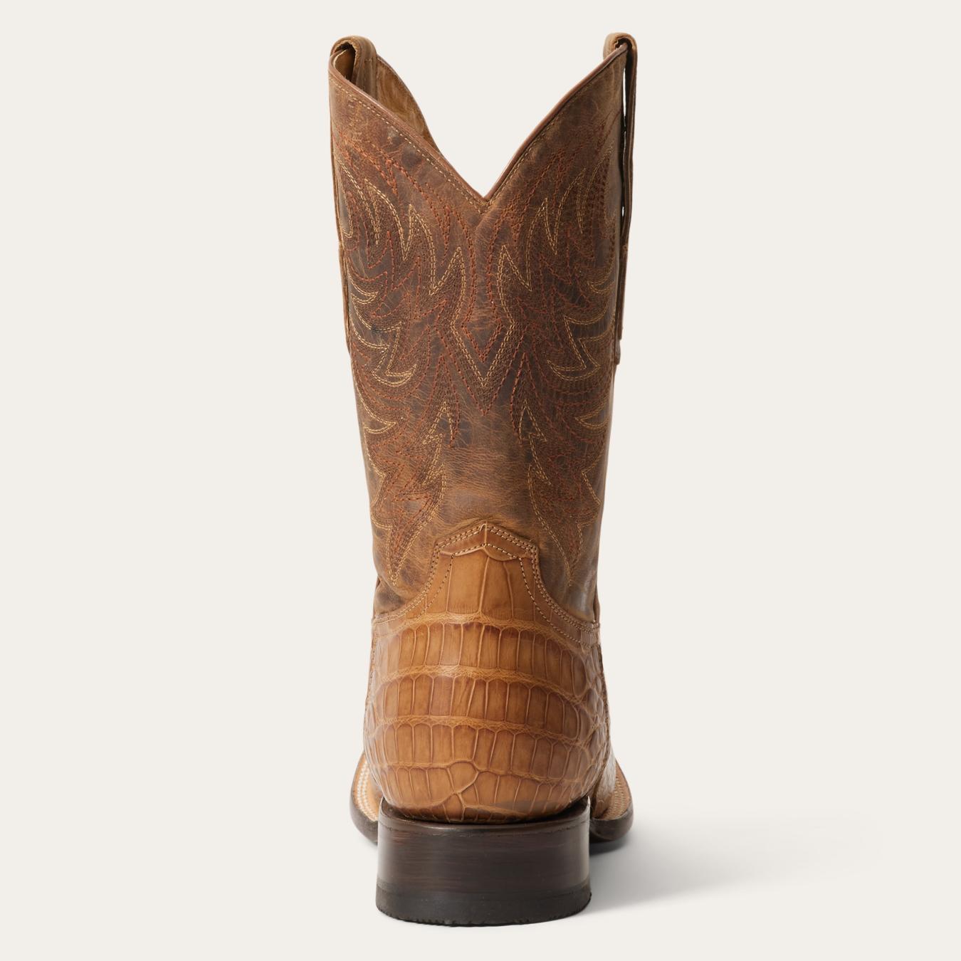 Men Western | Stetson Aces Alligator Boots Brown