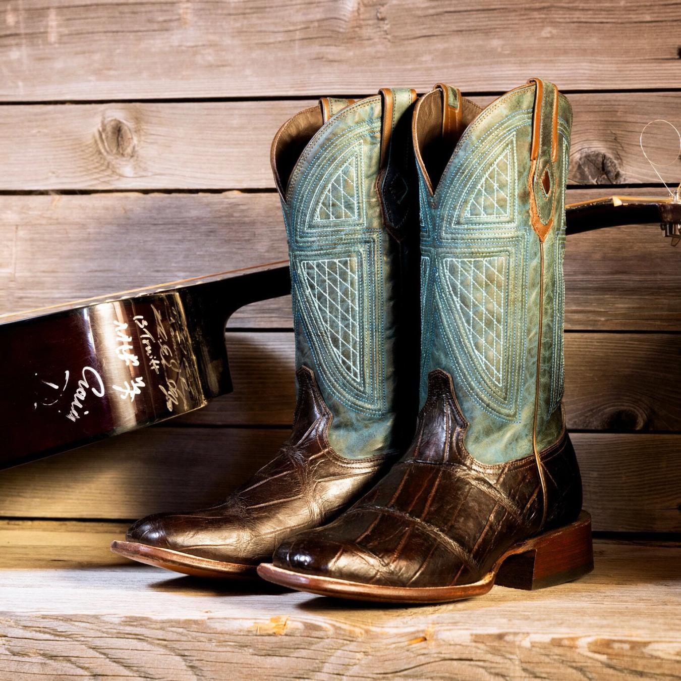 Men Western | Stetson Big Horn Tobacco Alligator Cowboy Boot Brown