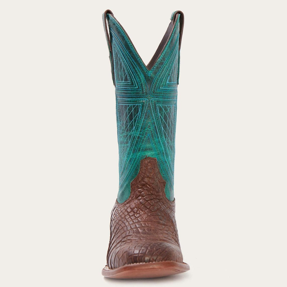 Men Western | Stetson Big Horn Tobacco Alligator Cowboy Boot Brown