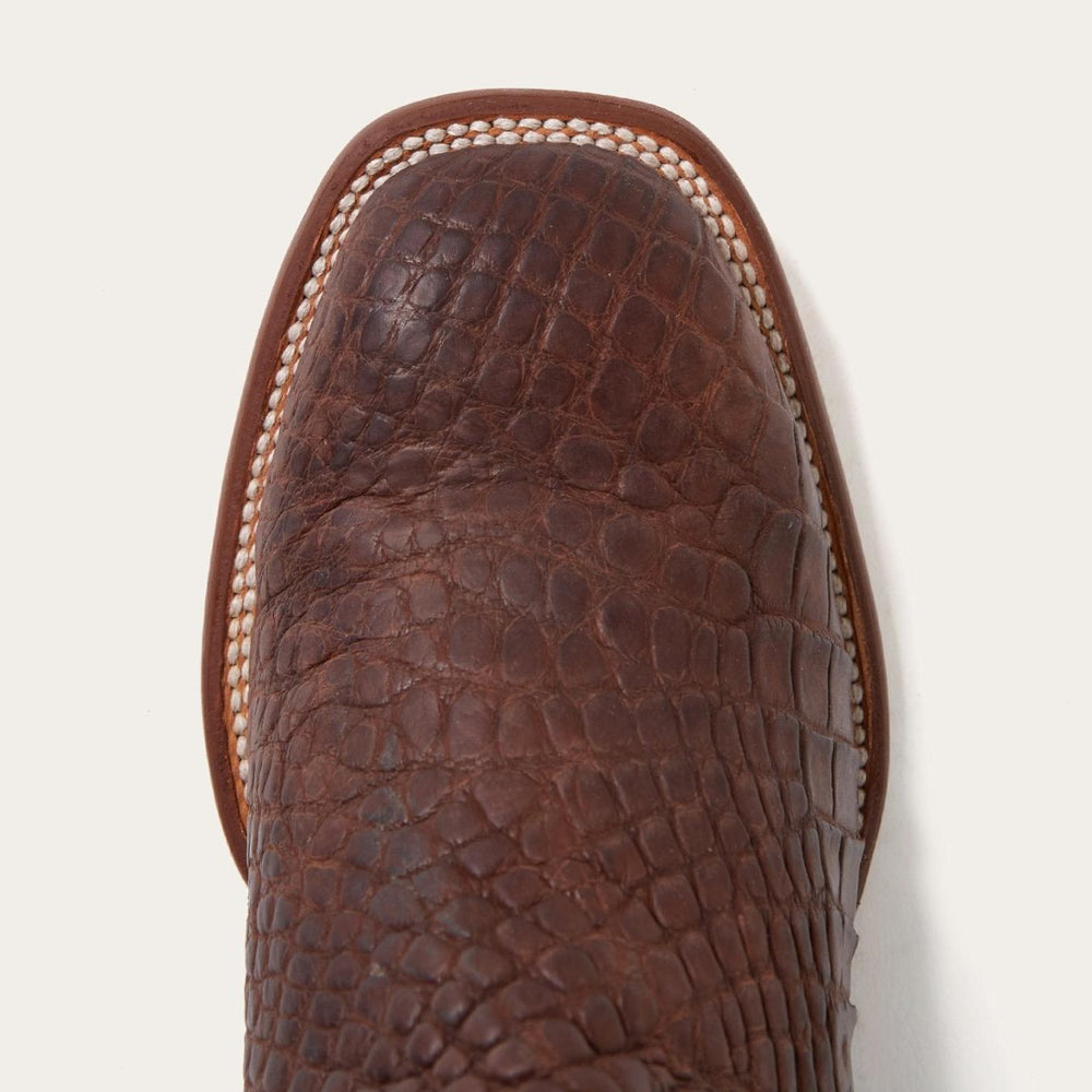 Men Western | Stetson Big Horn Tobacco Alligator Cowboy Boot Brown