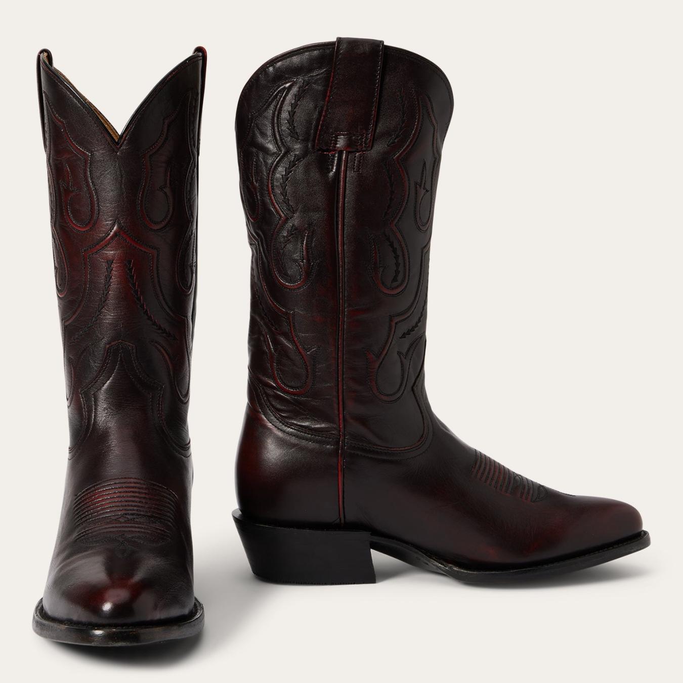 Men Western | Stetson Carlisle Western Boots Black Cherry