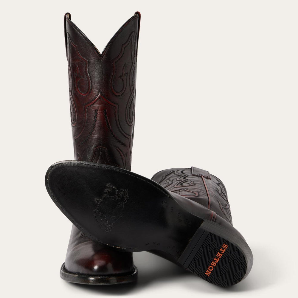 Men Western | Stetson Carlisle Western Boots Black Cherry
