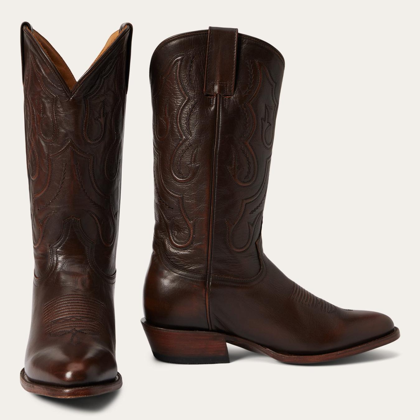 Men Western | Stetson Carlisle Western Boots Burnished Brown