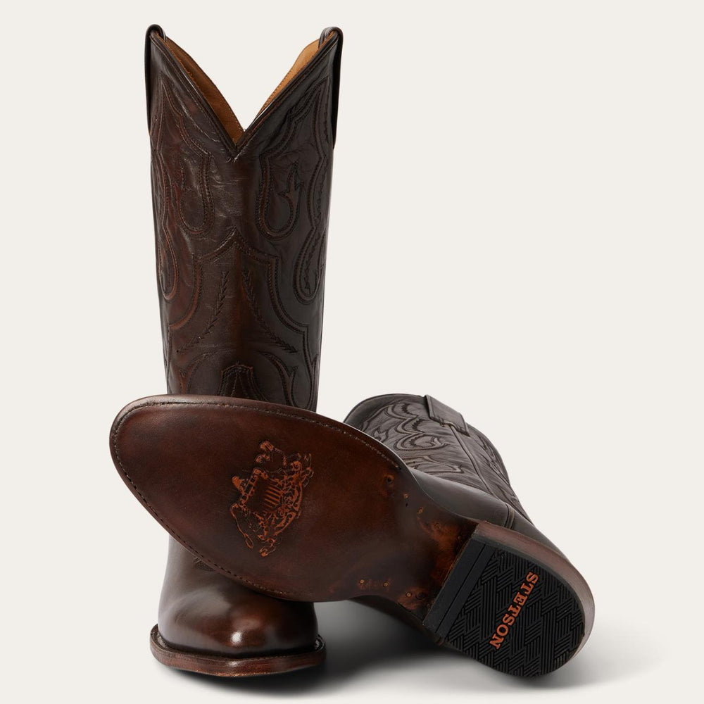 Men Western | Stetson Carlisle Western Boots Burnished Brown