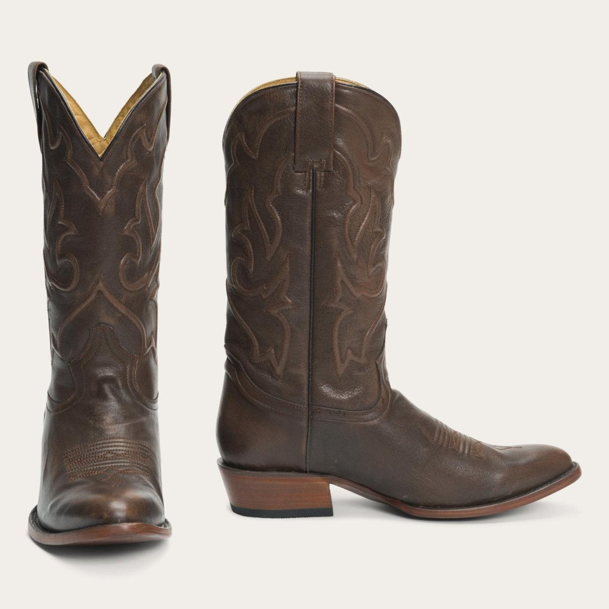 Men Western | Stetson Carlisle Western Boots Distressed Brown