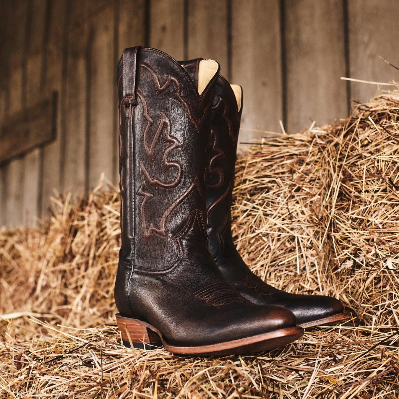 Men Western | Stetson Carlisle Western Boots Distressed Brown