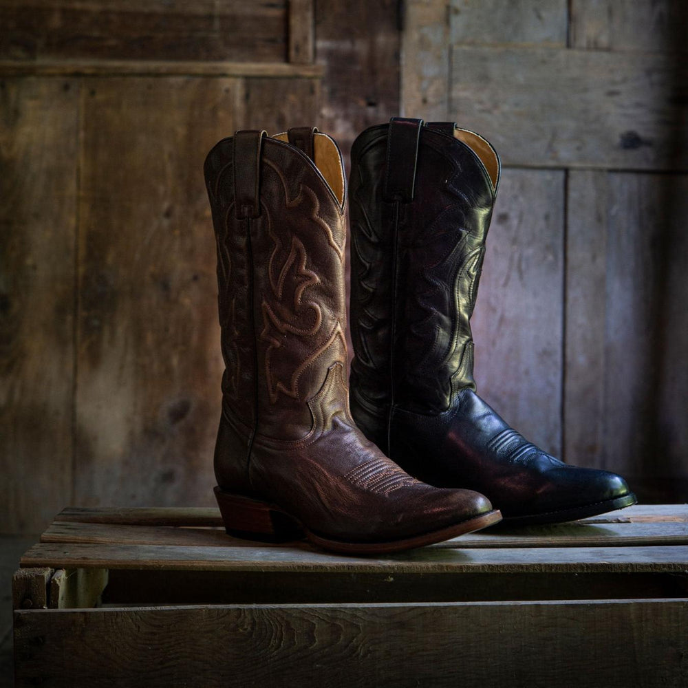 Men Western | Stetson Carlisle Western Boots Distressed Brown