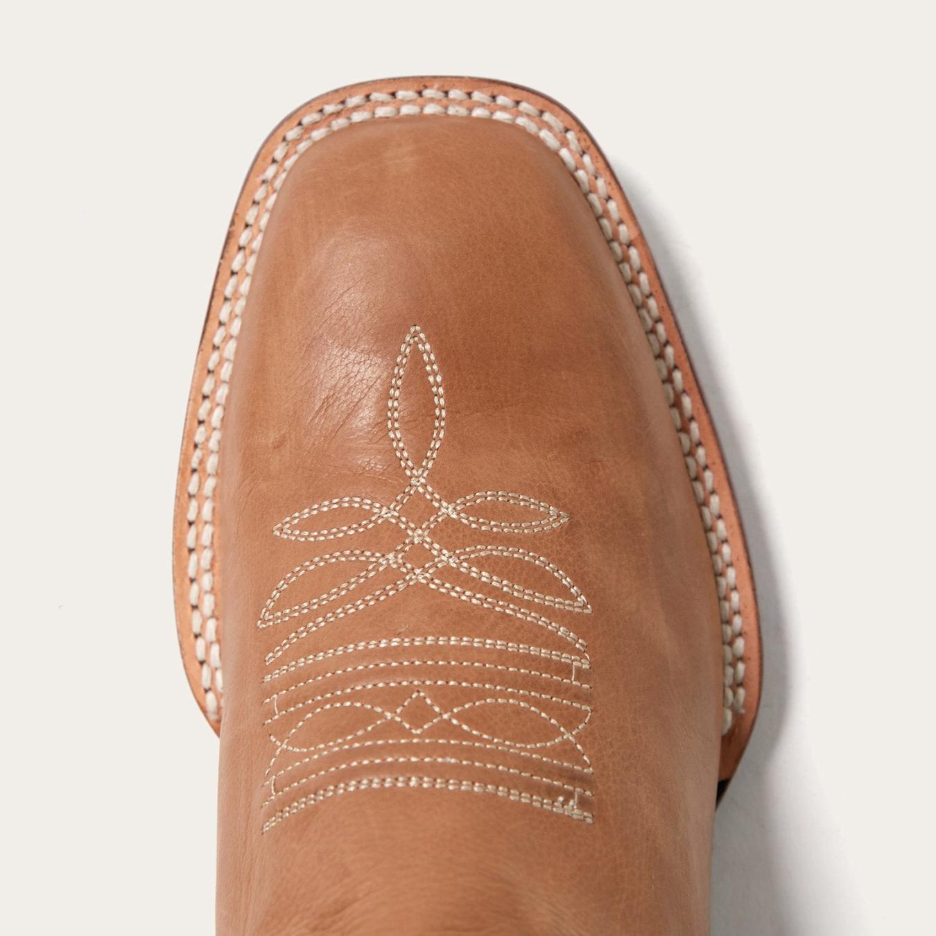 Men Western | Stetson Casper Tan &amp; Blue Matte Cowboy Boot Tan
