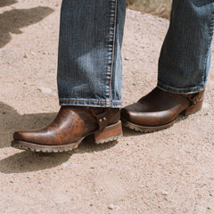 Men Western | Stetson Heritage Harness Boots Waxed Brown