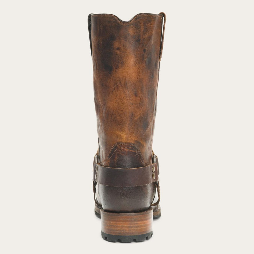 Men Western | Stetson Heritage Harness Boots Waxed Brown