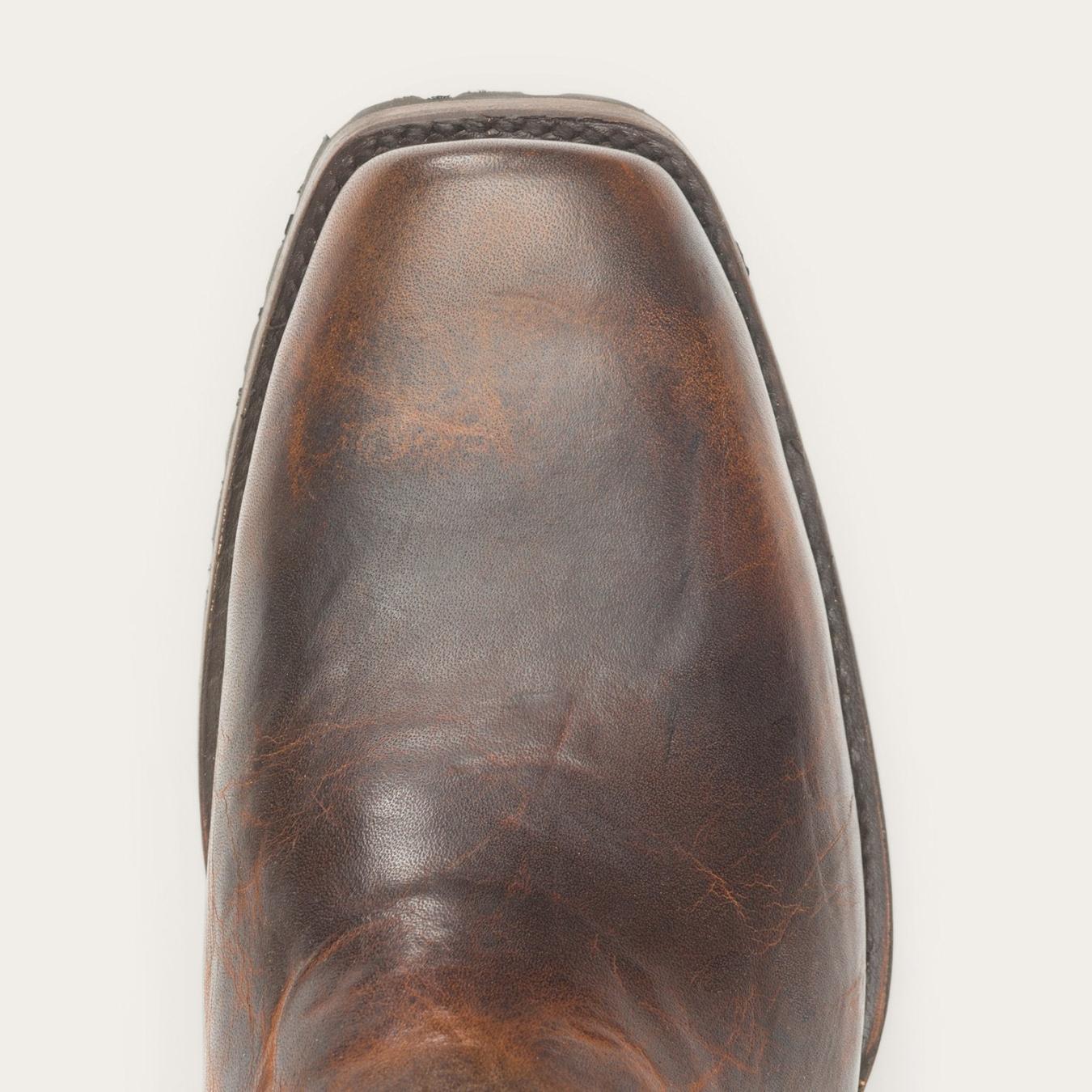 Men Western | Stetson Heritage Harness Boots Waxed Brown